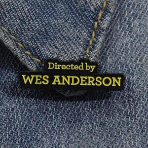 Directed by Wes Anderson Enamel Pin - Aesthetic Movie Director Fan Badge
